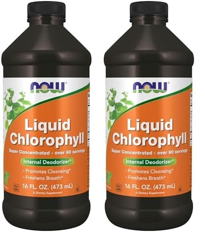 NOW Foods Supplements, Liquid Chlorophyll, Super Concentrated, Internal Deodorizer*,Boost Energy, Mint Flavor, 16-Ounce