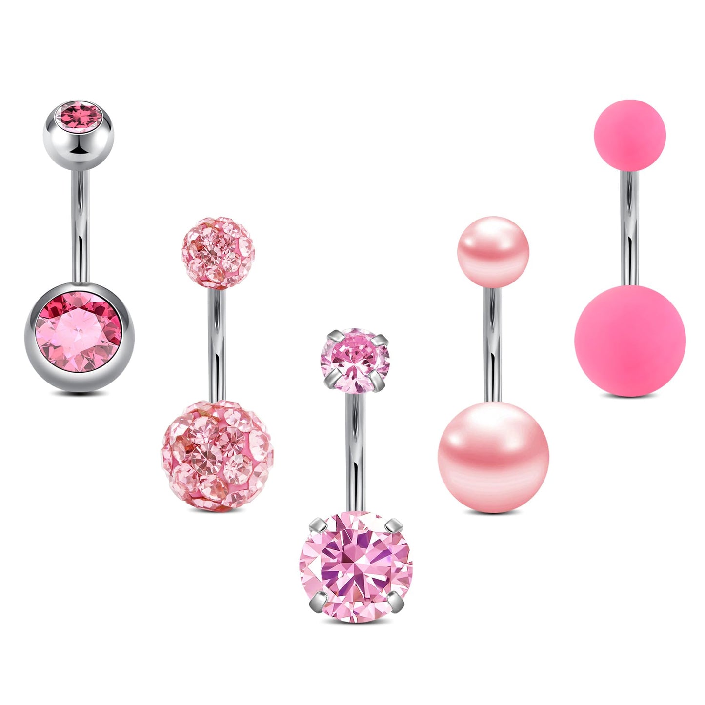 MODRSA Belly Button Ring Belly Rings Surgical Steel Belly Button Ring