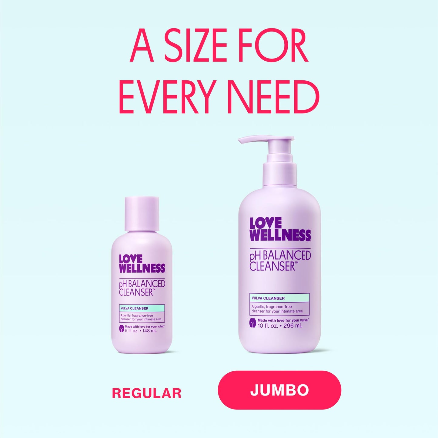 Love Wellness pH Balancing Cleanser | Feminine Vaginal Wash | Fragrance-Free