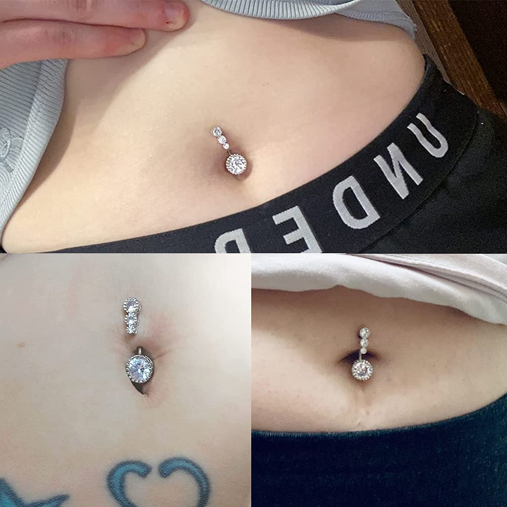 MODRSA Belly Button Ring Belly Rings Surgical Steel Belly Button Ring