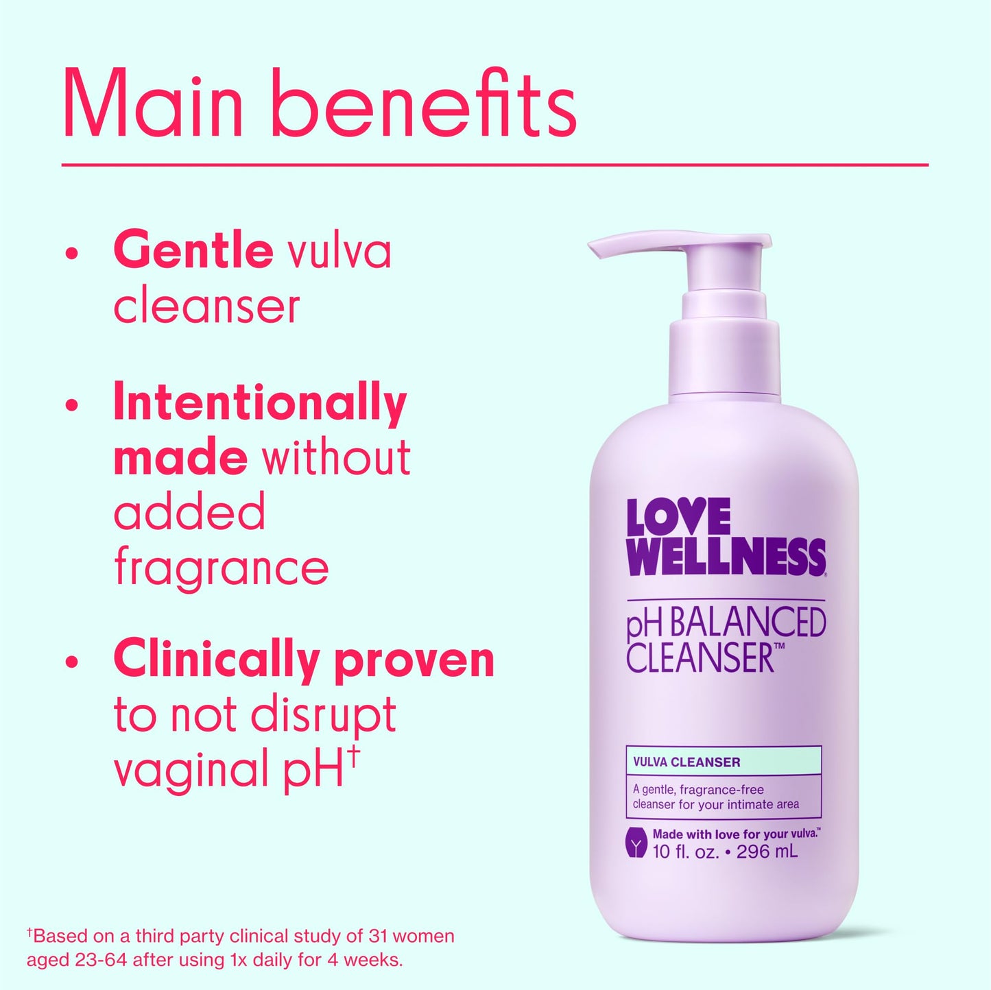 Love Wellness pH Balancing Cleanser | Feminine Vaginal Wash | Fragrance-Free
