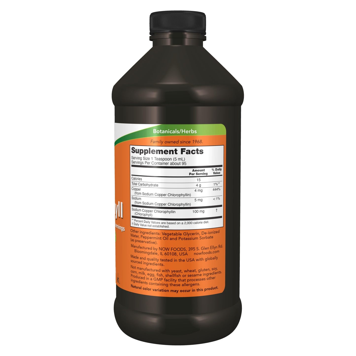 NOW Foods Supplements, Liquid Chlorophyll, Super Concentrated, Internal Deodorizer*,Boost Energy, Mint Flavor, 16-Ounce