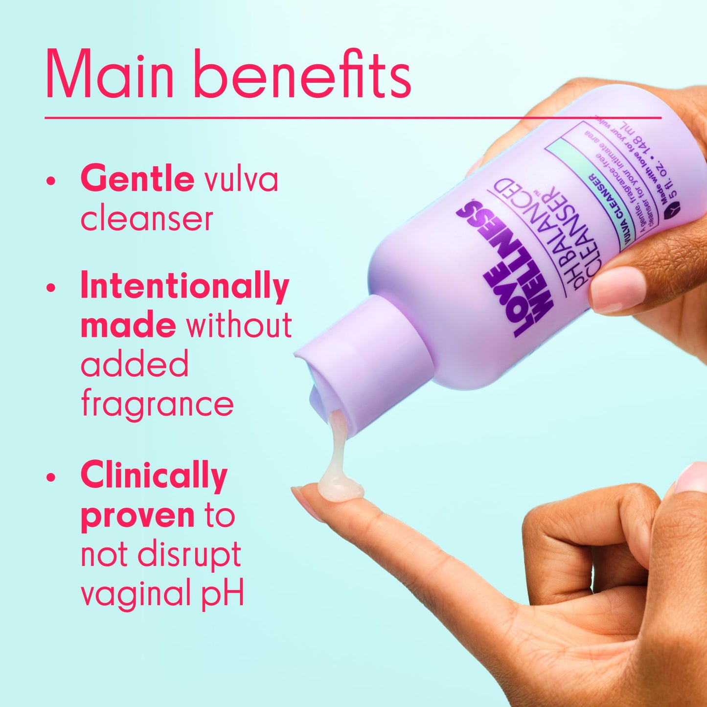 Love Wellness pH Balancing Cleanser | Feminine Vaginal Wash | Fragrance-Free