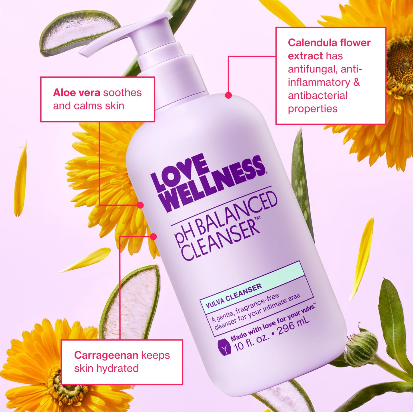 Love Wellness pH Balancing Cleanser | Feminine Vaginal Wash | Fragrance-Free