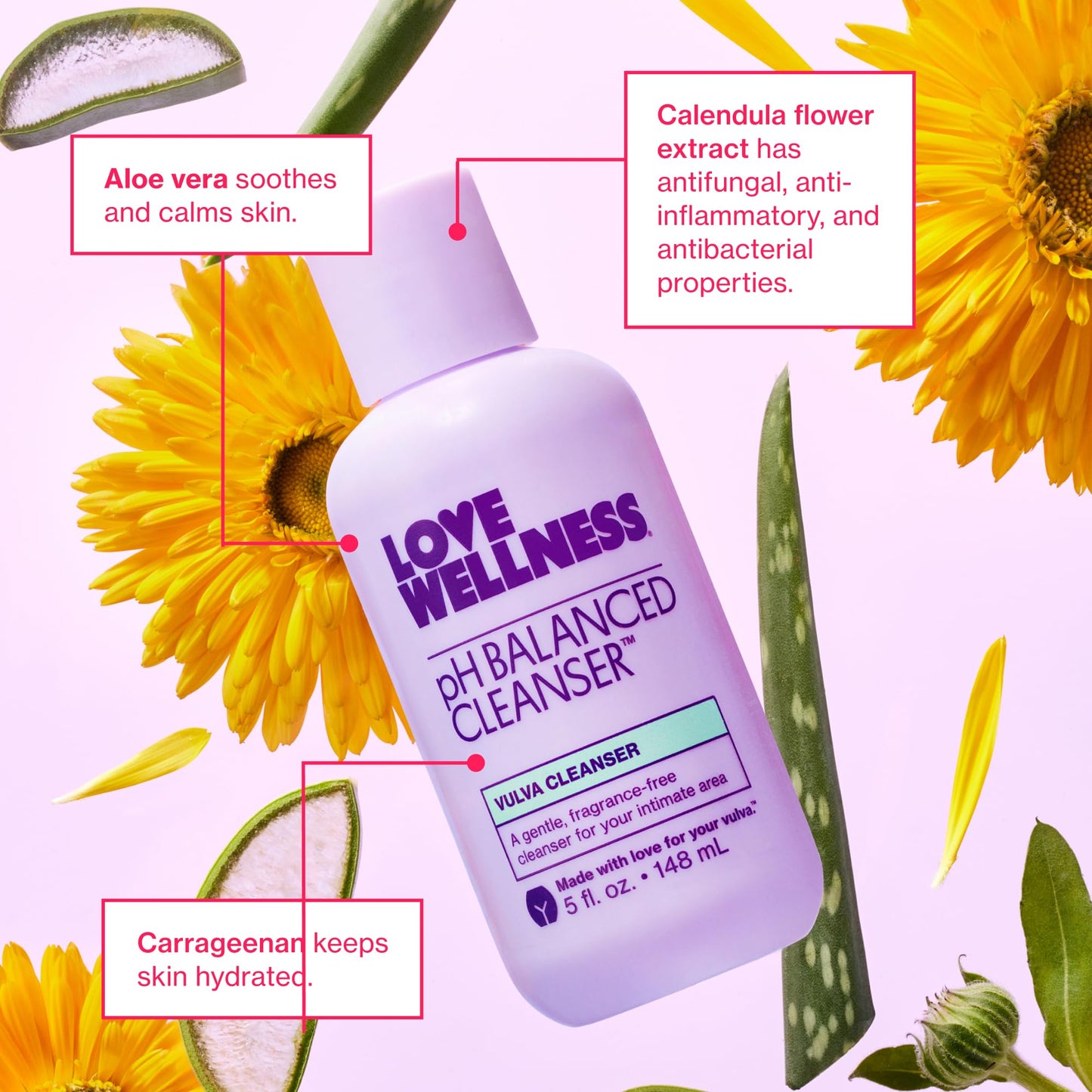 Love Wellness pH Balancing Cleanser | Feminine Vaginal Wash | Fragrance-Free