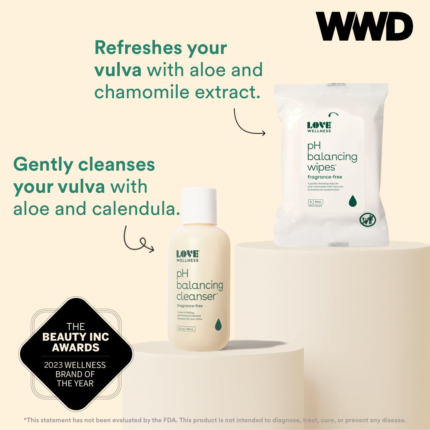Love Wellness pH Balancing Cleanser | Feminine Vaginal Wash | Fragrance-Free